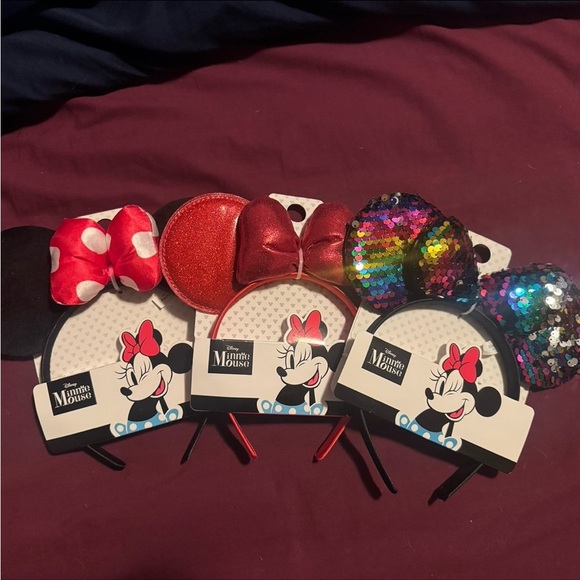 Disney Minnie Mouse Bow Ear Headbands | Set of 3 - Picture 3 of 8